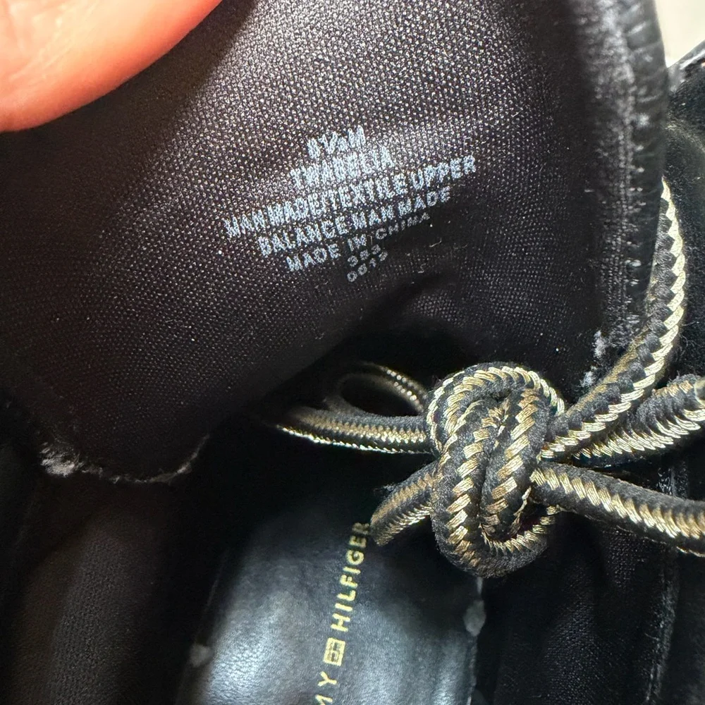 Tommy Hilfiger Black Combat Boots with Gold Details - Picture 13 of 16